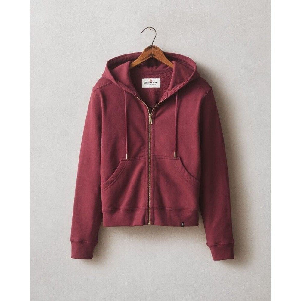American Giant Classic Full Zip 2.0 - Pomegranate - Size Small